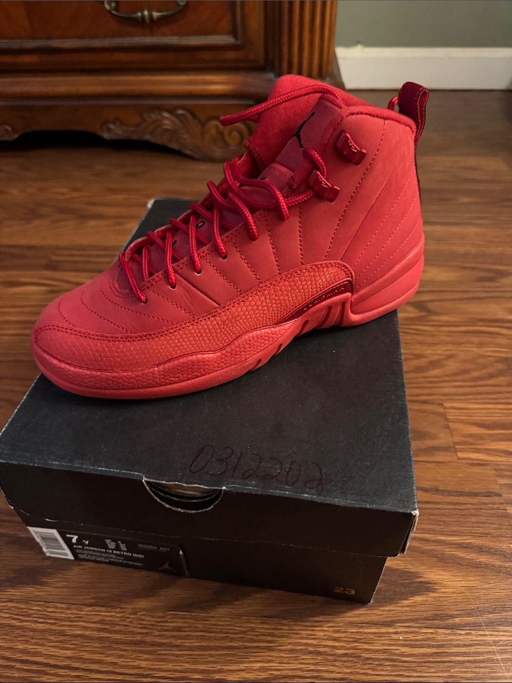 Jordan Kids Red High-Top Basketball Sneakers